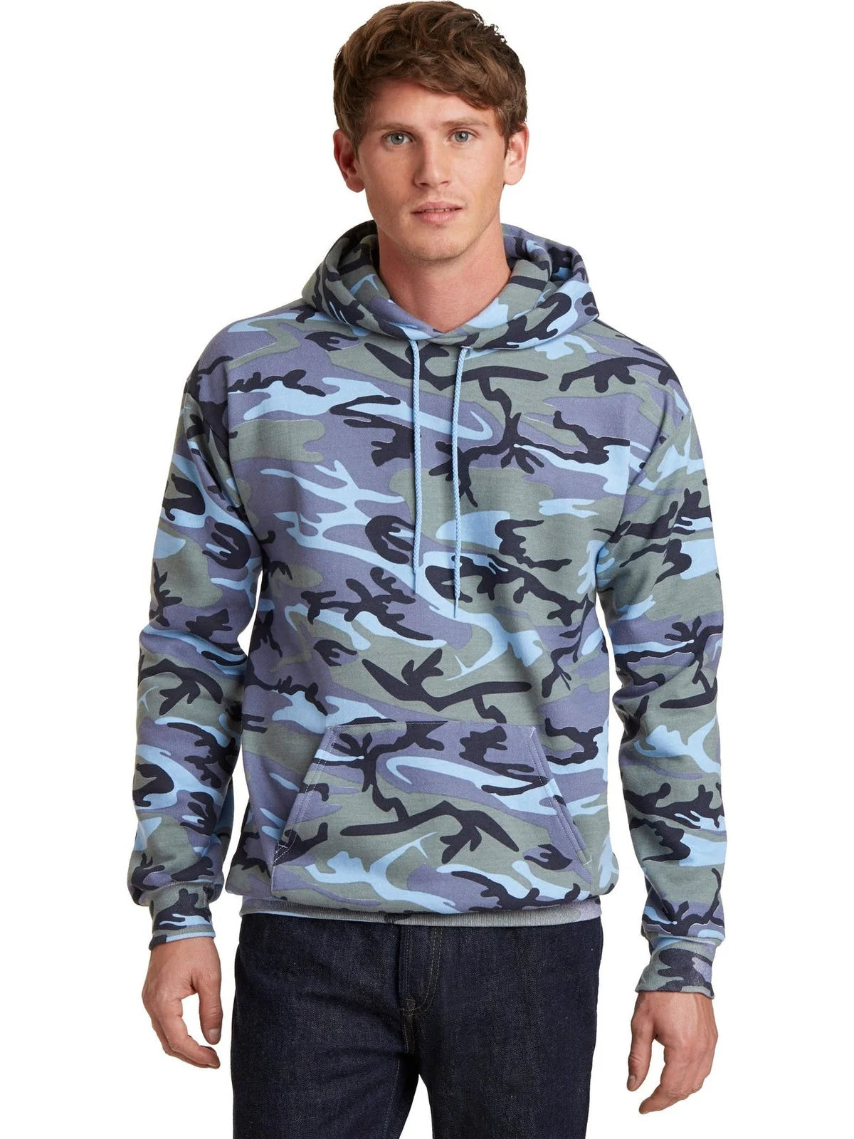 Port & Co Core Fleece Camo Pullover Hooded Sweatshirt
