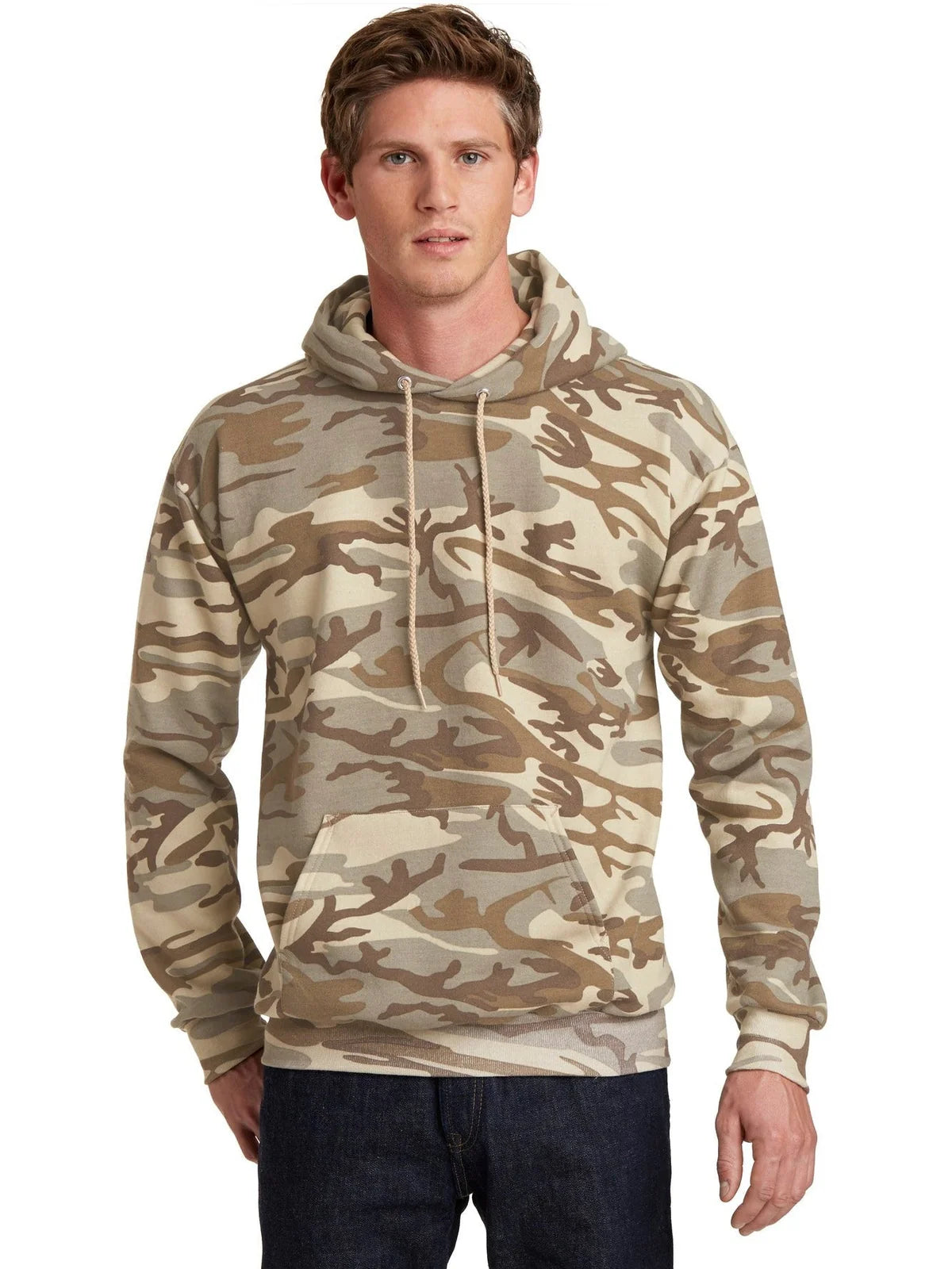 Port & Co Core Fleece Camo Pullover Hooded Sweatshirt