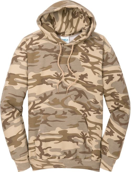 Port & Co Core Fleece Camo Pullover Hooded Sweatshirt