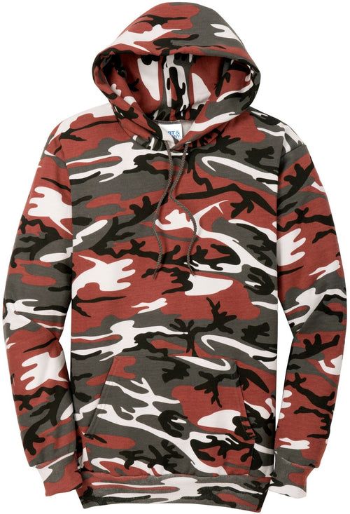 Port & Co Core Fleece Camo Pullover Hooded Sweatshirt