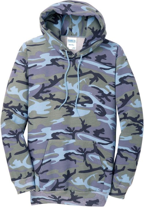 Port & Co Core Fleece Camo Pullover Hooded Sweatshirt