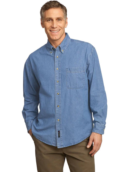 Port & Company Long Sleeve Value Denim Shirt