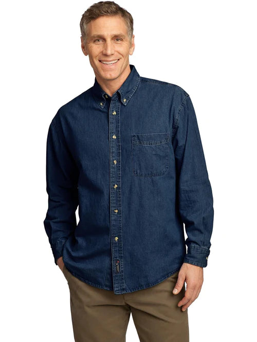 Port & Company Long Sleeve Value Denim Shirt