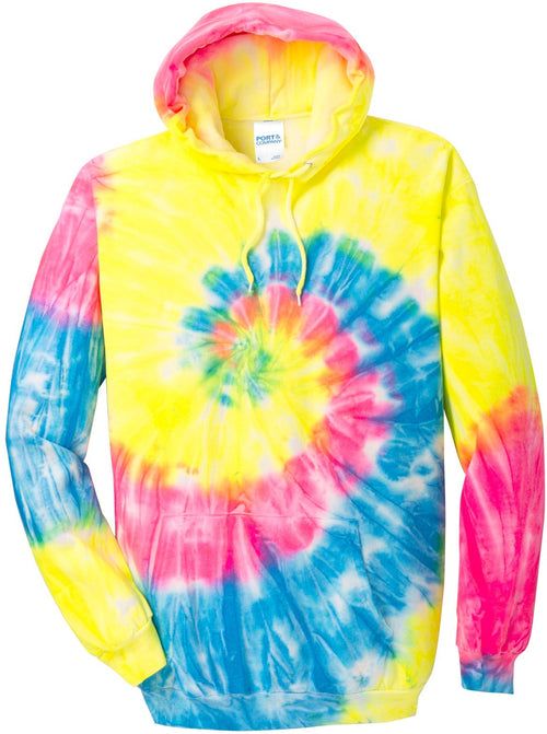 Port & Co Tie-Dye Pullover Hooded Sweatshirt