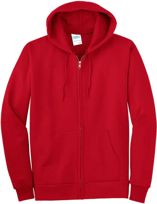 Port & Company Tall Essential Fleece Full-Zip Hooded Sweatshirt