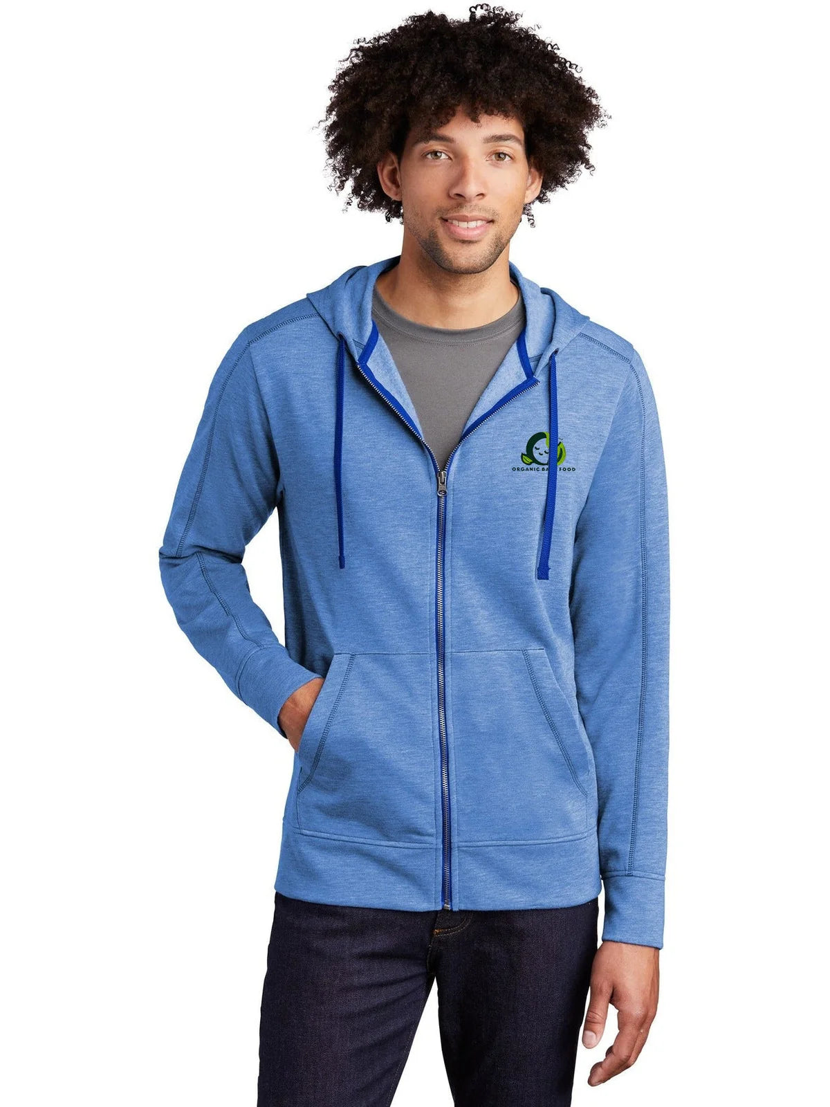 Sport-Tek PosiCharge  Tri-Blend Wicking Fleece Full-Zip Hooded Jacket