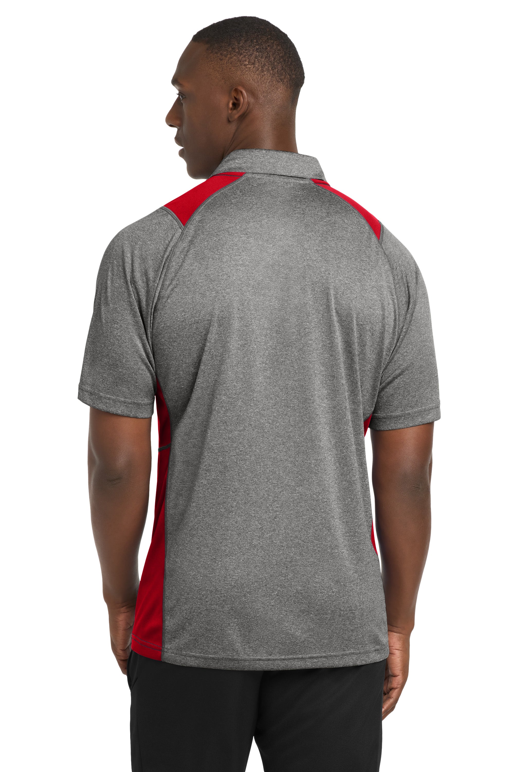 Sport-Tek Heather Colorblock Contender Polo
