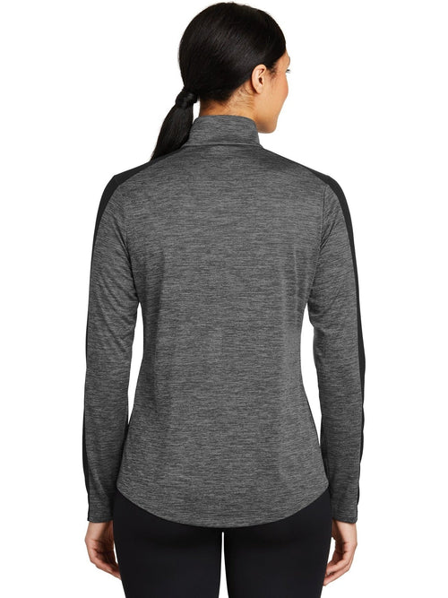 Sport-Tek Ladies PosiCharge Heather Colorblock 1/4-Zip