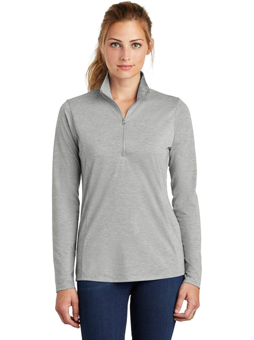 Sport-Tek Ladies PosiCharge Tri-Blend Wicking 1/4-Zip Pullover