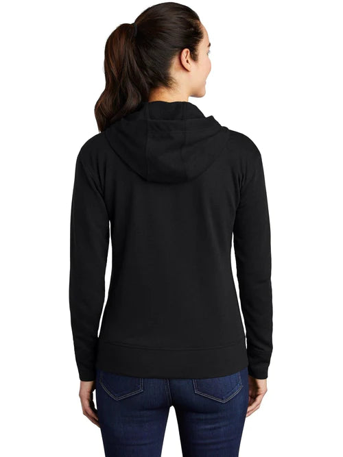 Sport-Tek Ladies PosiCharge Tri-Blend Wicking Fleece Full-Zip Hooded Jacket