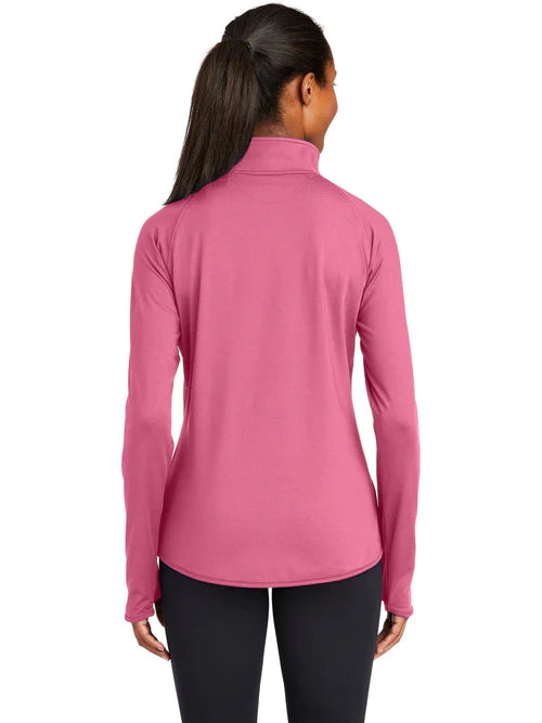 Sport-Tek Ladies Sport-Wick Stretch 1/4-Zip Pullover