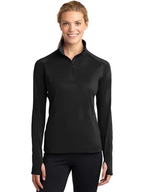 Sport-Tek Ladies Sport-Wick Stretch 1/4-Zip Pullover