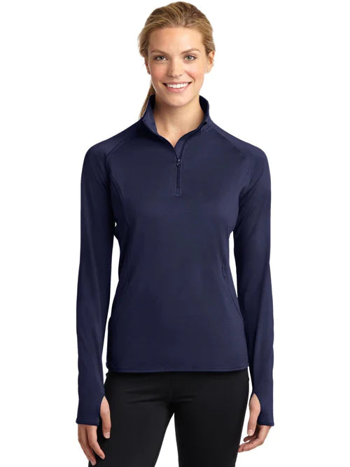 Sport-Tek Ladies Sport-Wick Stretch 1/4-Zip Pullover
