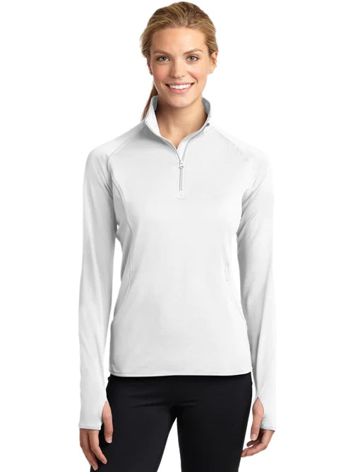Sport-Tek Ladies Sport-Wick Stretch 1/4-Zip Pullover