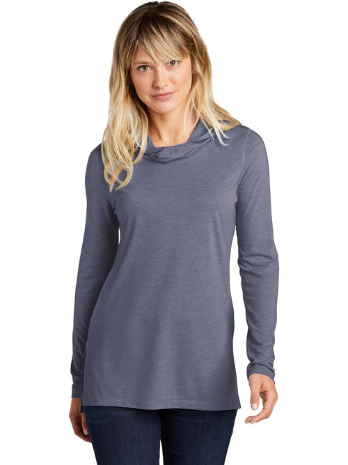 Sport-Tek Ladies PosiCharge Tri-Blend Wicking Long Sleeve Hoodie