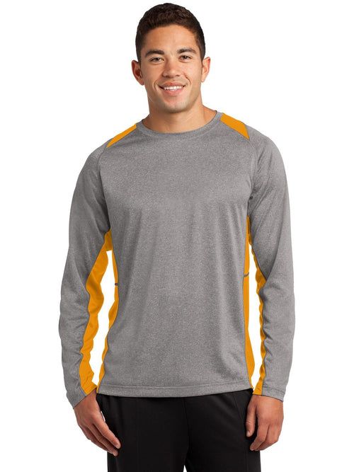 Sport-Tek Long Sleeve Heather Colorblock Contender Tee