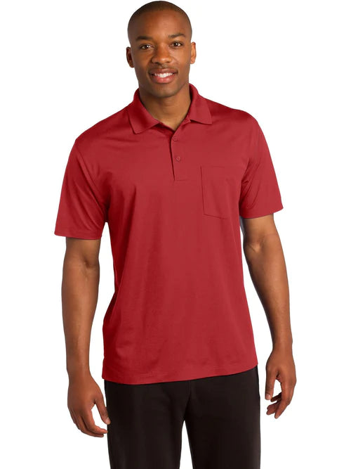 Sport-Tek Micropique Sport-Wick Pocket Polo