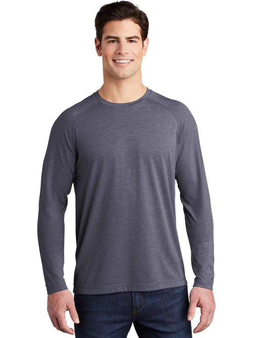 Sport-Tek PosiCharge Long Sleeve Tri-Blend Wicking Raglan Tee