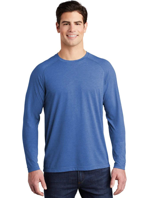 Sport-Tek PosiCharge Long Sleeve Tri-Blend Wicking Raglan Tee