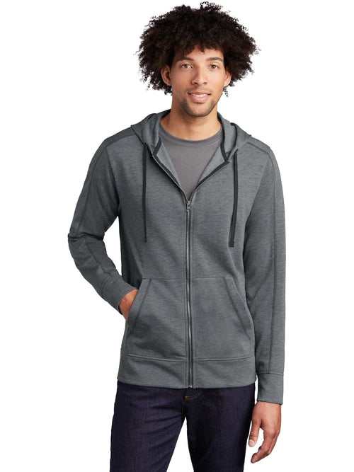 Sport-Tek PosiCharge  Tri-Blend Wicking Fleece Full-Zip Hooded Jacket
