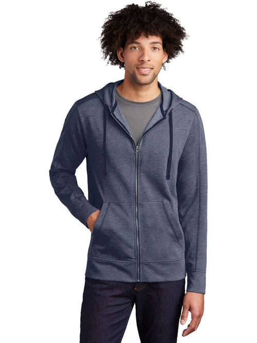 Sport-Tek PosiCharge  Tri-Blend Wicking Fleece Full-Zip Hooded Jacket