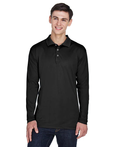 UltraClub Adult Cool & Dry Sport Long-Sleeve Polo