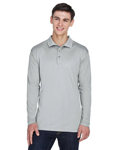 UltraClub Adult Cool & Dry Sport Long-Sleeve Polo