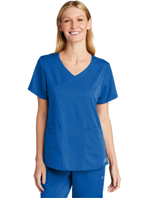 WonderWink Womenās Premiere Flex Mock Wrap Top