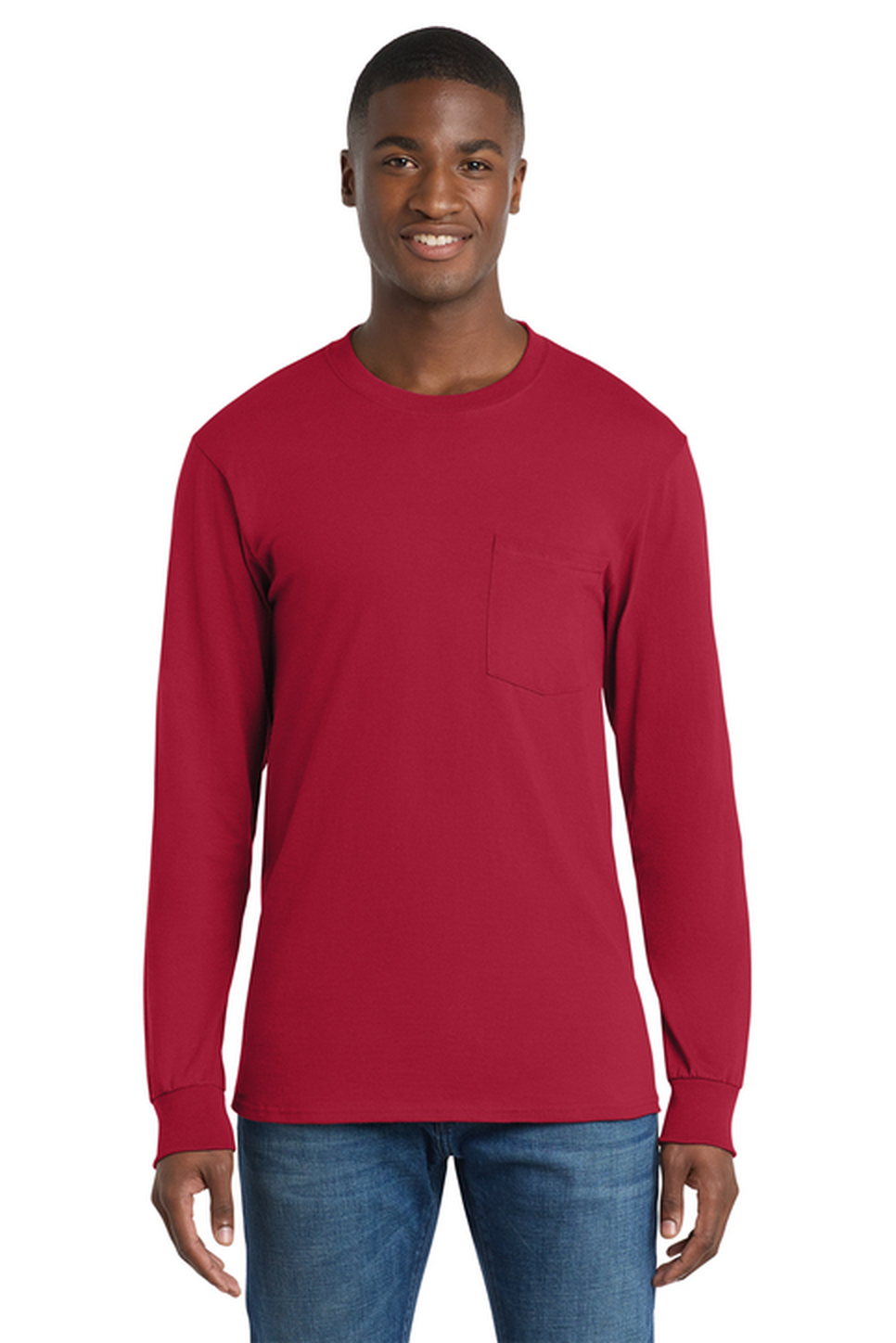 Port & Company Long Sleeve Essential Pocket Tee
