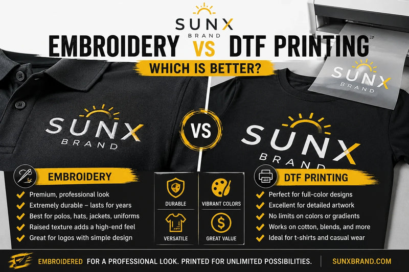 Embroidery vs. DTF Printing: Which Is Better?