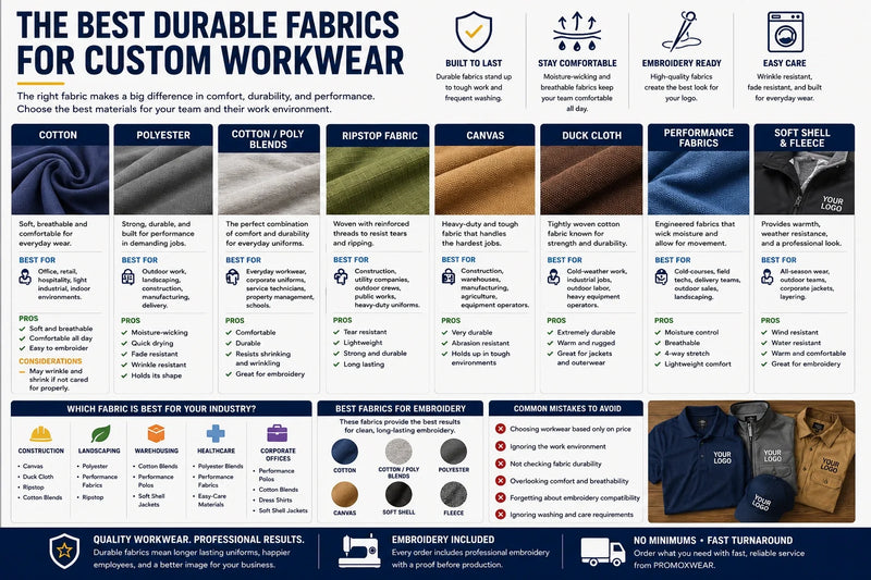 The Best Durable Fabrics for Custom Workwear | PROMOXWEAR