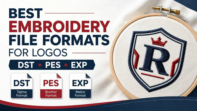Best Embroidery File Formats for Logos (DST, PES, EXP)