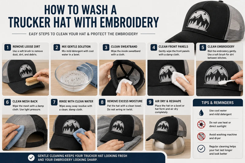 How to Wash a Trucker Hat with Embroidery