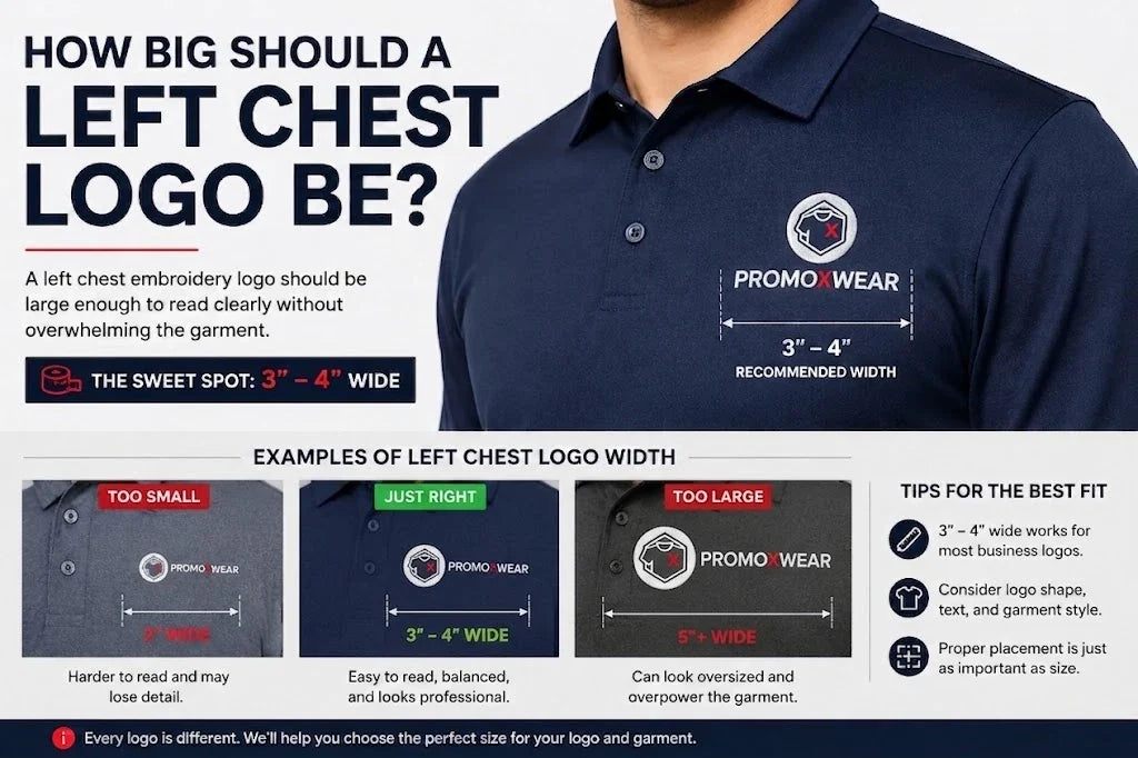 How Big Should a Left Chest Logo Be?