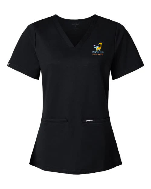 Jaanuu Ladies Cesi Ultrasoft Scrub V-Neck Top