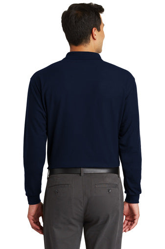 Port Authority Silk Touch Long Sleeve Polo with Pocket