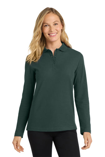 Port Authority Ladies Silk Touch Long Sleeve Polo