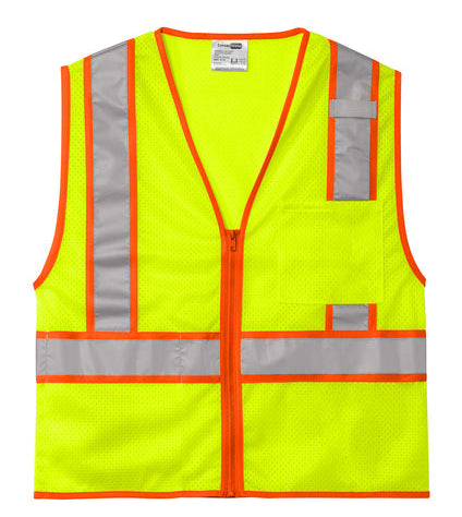 CornerStone ANSI 107 Class 2 Mesh Zippered Two-Tone Vest