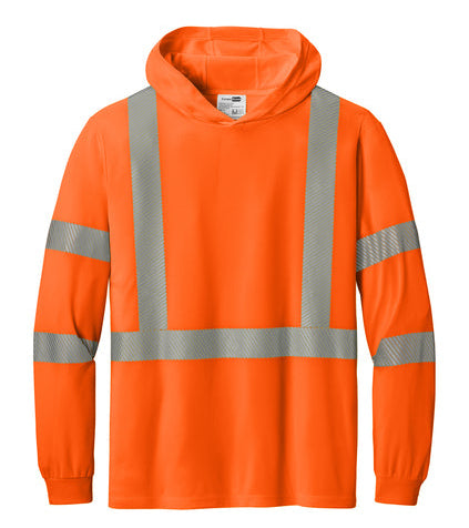 CornerStone ANSI 107 Class 3 Long Sleeve Segmented Tape Hooded Tee