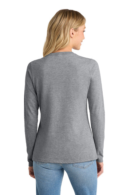 Port & Co Women's Long Sleeve Fan Favorite V-Neck Tee