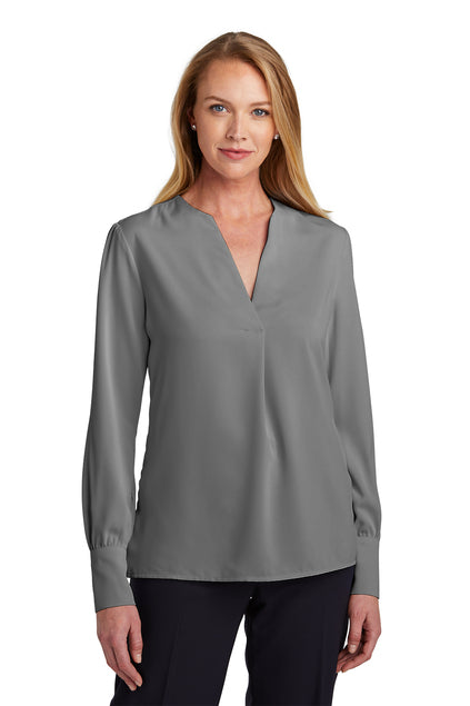 Brooks Brothers Women’s Open-Neck Satin Blouse