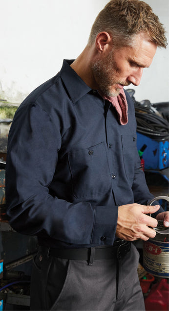 Red Kap Long Sleeve Industrial Work Shirt