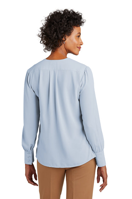 Brooks Brothers Women’s Open-Neck Satin Blouse