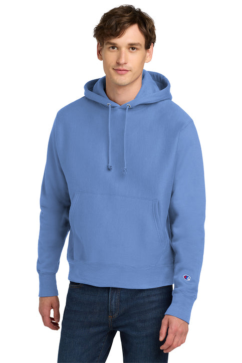 Champion Reverse Weave Hooded Sweatshirt with custom logo embroidery