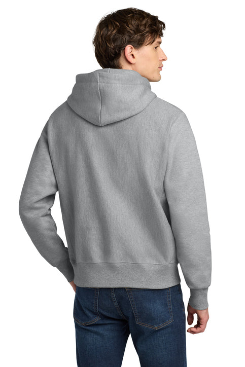Champion Reverse Weave Hooded Sweatshirt with custom logo embroidery