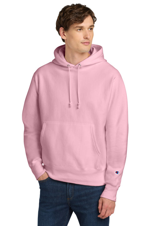 Champion Reverse Weave Hooded Sweatshirt with custom logo embroidery