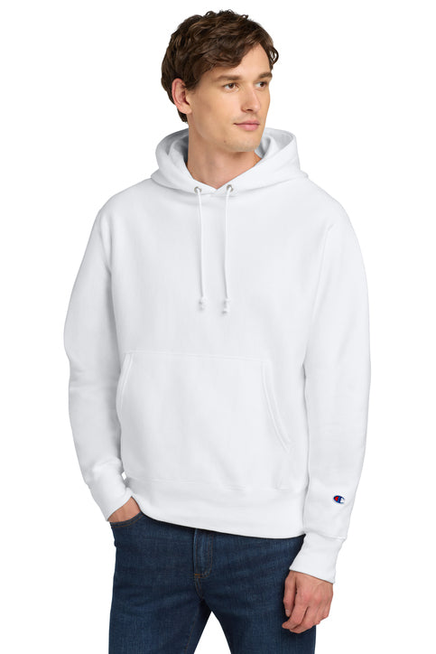 Champion Reverse Weave Hooded Sweatshirt with custom logo embroidery