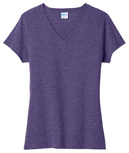 Port & Co Women's Tri-Blend V-Neck Tee