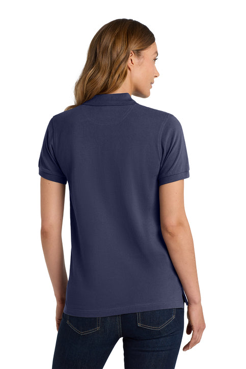 Port Authority Ladies Heavyweight Cotton Pique Polo with custom logo embroidery