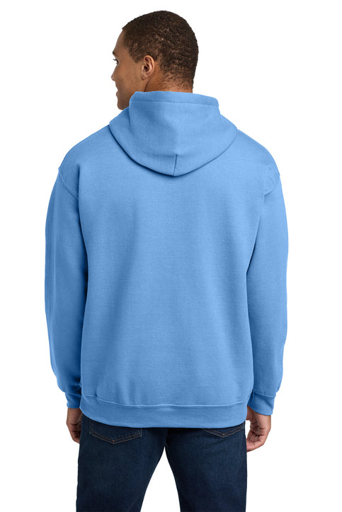 Gildan Heavy Blend Hooded Sweatshirt with custom logo embroidery